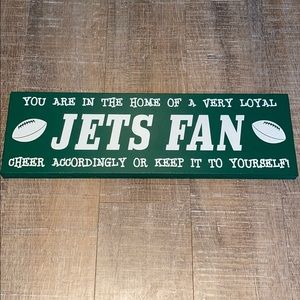 JETS Fan Wood Wall Art or Peg Stand!